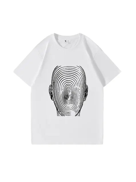 270g Future Electric Wave Kitty Printed Wash Old Cotton T-shirt Emma Bridess