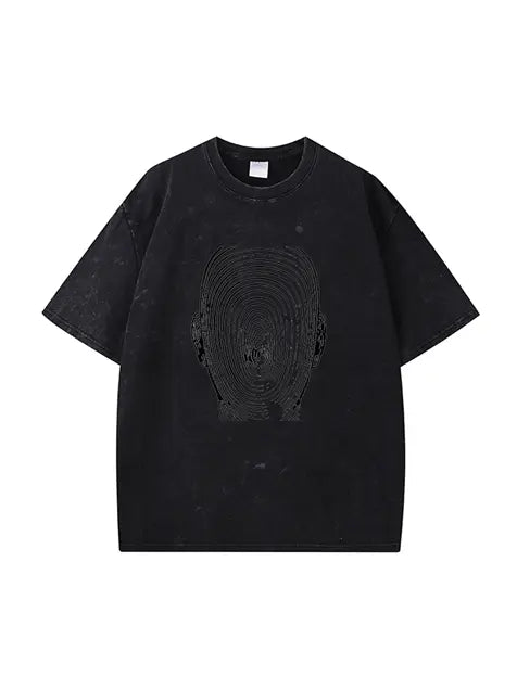 270g Fingerprinted Wash Old Cotton T-shirt Emma Bridess