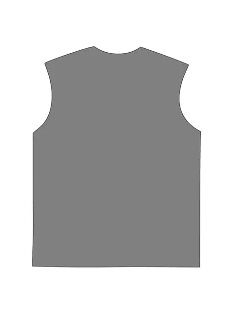 230g Abstract Line Cartoon Printed Wash Old Sleeveless T-shirt Emma Bridess