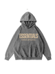 360g Essentials Skull Printed Wash Old Cotton Hoodie Emma Bridess