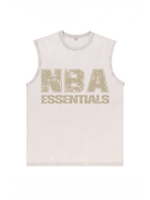230g NBA Essentials Golden Printed Sleeveless Cotton T-shirt Emma Bridess