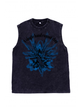 230g The Holy Spirit's Hand Blue Printed Wash Old Cotton Sleeveless T-shirt Emma Bridess