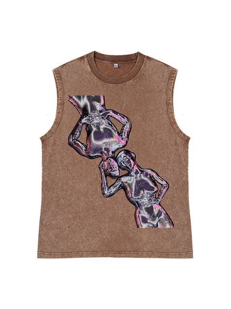 230g Intimacy Love Wash Old Cotton Sleeveless T-shirt Emma Bridess