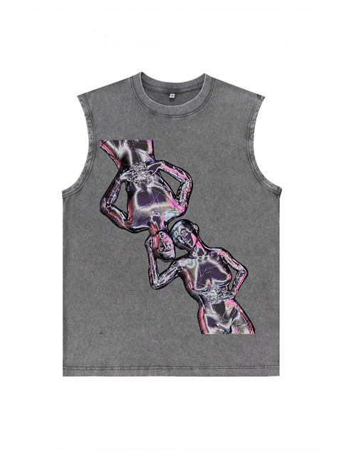 230g Intimacy Love Wash Old Cotton Sleeveless T-shirt Emma Bridess