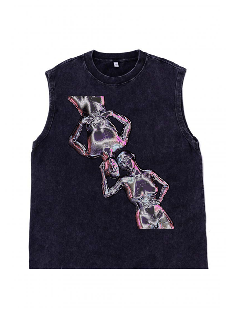 230g Intimacy Love Wash Old Cotton Sleeveless T-shirt Emma Bridess