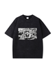 270g Straw Hat Pirates Printed Wash Old Cotton T-shirt