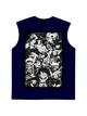 230g Straw Hat OP Pirates Wash Old Cotton Sleeveless T-shirt