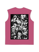 230g Straw Hat OP Pirates Wash Old Cotton Sleeveless T-shirt