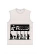 230g Straw Hat Pirates Wash Old Cotton Sleeveless T-shirt