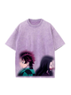270g Kimetsu no Yaiba Printed Wash Old Cotton T-shirt