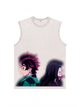 230g Demon Slayer KnY Wash Old Cotton Sleeveless T-shirt