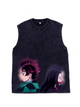 230g Demon Slayer KnY Wash Old Cotton Sleeveless T-shirt