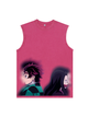 230g Demon Slayer KnY Wash Old Cotton Sleeveless T-shirt