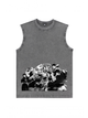 230g Kimetsu no Yaiba Wash Old Cotton Sleeveless T-shirt