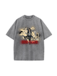 230g Attack on Titan Printed Wash Old Cotton T-shirt