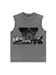 230g Survey Corps Wash Old Cotton Sleeveless T-shirt
