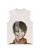 230g Eren Yeager Wash Old Cotton Sleeveless T-shirt