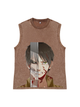230g Eren Yeager Wash Old Cotton Sleeveless T-shirt
