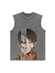 230g Eren Yeager Wash Old Cotton Sleeveless T-shirt