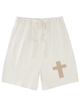 275g Golden Cross Printed Cotton Shorts