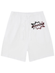 275g Red and Black Letter Printed Cotton Shorts