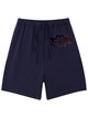 275g Red and Black Letter Printed Cotton Shorts