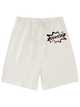 275g Red and Black Letter Printed Cotton Shorts