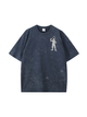 270g My Hero Attack Printed Wash Old Cotton T-shirt