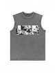 230g City in Chaos Wash Old Cotton Sleeveless T-shirt