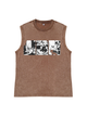 230g City in Chaos Wash Old Cotton Sleeveless T-shirt