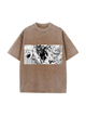 230g Kaito Arashi Printed Wash Old Cotton T-shirt