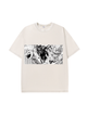 230g Kaito Arashi Printed Wash Old Cotton T-shirt