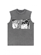 230g My Hero Attack Wash Old Cotton Sleeveless T-shirt