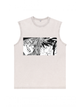 230g My Hero Attack Wash Old Cotton Sleeveless T-shirt