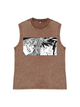 230g My Hero Attack Wash Old Cotton Sleeveless T-shirt