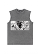 230g My Hero Academia Wash Old Cotton Sleeveless T-shirt