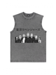 230g Tokyo Revengers Printed Wash Old Cotton Sleeveless T-shirt