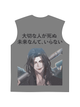 230g Tokyo Revengers Printed Wash Old Cotton Sleeveless T-shirt