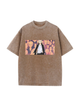 230g Manjiro Sano Printed Wash Old Cotton T-shirt