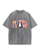 230g Manjiro Sano Printed Wash Old Cotton T-shirt
