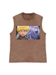 230g Invincible Mikey Printed Wash Old Cotton Sleeveless T-shirt