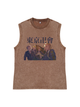 230g Tokyo Manji Gang Printed Wash Old Cotton Sleeveless T-shirt