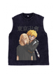 230g Thousand Winter Printed Wash Old Cotton Sleeveless T-shirt
