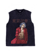 230g Tokyo Manji Gang Printed Wash Old Cotton Sleeveless T-shirt