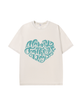230g Heart Happy Father's Day Wash Old Cotton T-shirt