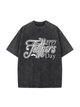 Custom Black Letter 270g Wash Old Cotton T-shirt for Father