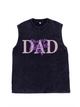 230g Blessing On Father's Day Pink Wash Old Cotton Sleeveless T-shirt