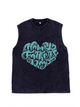 230g Heart Happy Father's Day Wash Old Cotton Sleeveless T-shirt