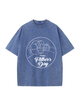 230g Wash Old Cotton T-shirt for Father's Day