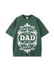 270g World 1 Best Dad Wash Old Cotton T-shirt for Father's Day